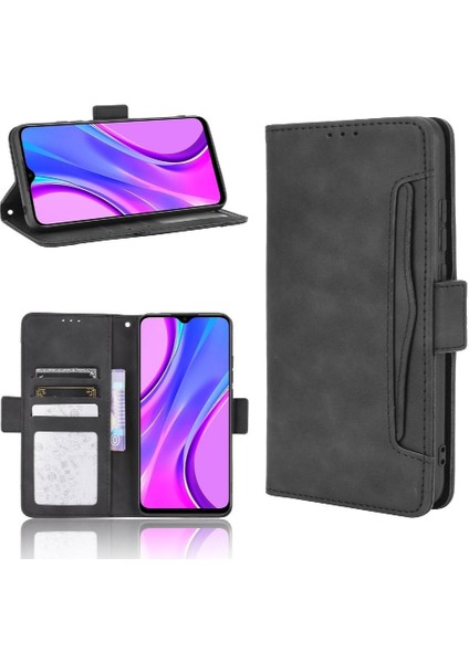 Xiaomi Redmi 9c Için Kılıf Ayarlanabilir Ayrılabilir Kart Tutucu Manyetik Kapatma Deri Cüzdan Kapak (Yurt Dışından)