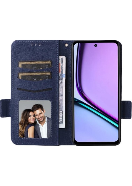 Realme C67 4g Cüzdan Manyetik Kart Yuvaları Için Kılıf Tutucu Pu Deri Yan (Yurt Dışından) modelleri