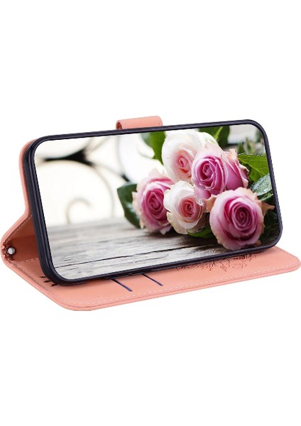 IPhone 14 Için Kılıf Pro Max Flip Pu Deri Kapak Kickstand Cüzdan Kılıf (Yurt Dışından)