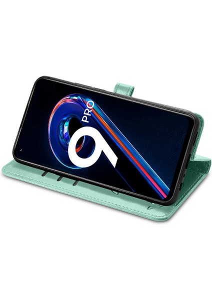 Realme 9 Pro Darbeye Karikatür Hayvanlar Için Kılıf Deri Kılıf Kapak Çevirin (Yurt Dışından)