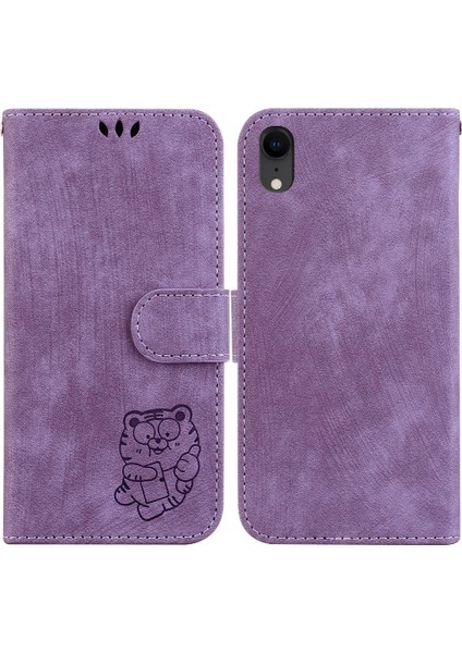 Iphone Xr Için Kılıf Cüzdan Kılıf Tutucu Kapak Flip Folio Kabartmalı Sevimli (Yurt Dışından)