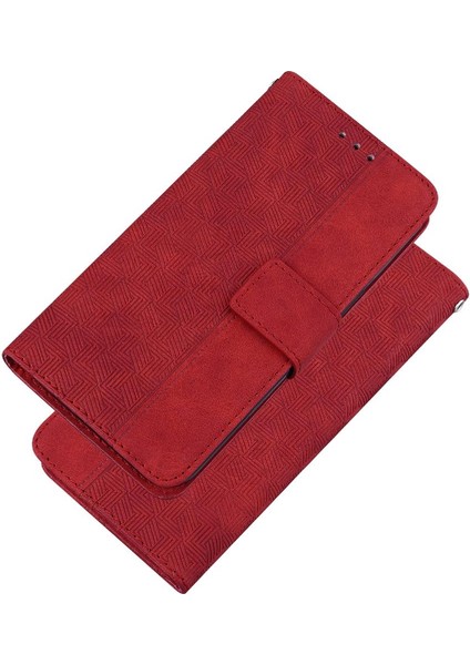 Tecno Camon 20 4g Kickstand Özelliği Için Kılıf Geometrik Kabartmalı Cüzdan Pu (Yurt Dışından)
