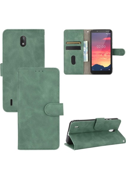 Nokia C2 Koruyucu Kapak Kartı Ekleme Deri Folio Flip Için Kılıf (Yurt Dışından)