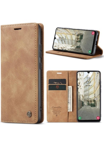 Samsung Galaxy A34 5g Için Flip Case Vintage Pu Deri Cüzdan Kılıf Kartı (Yurt Dışından)