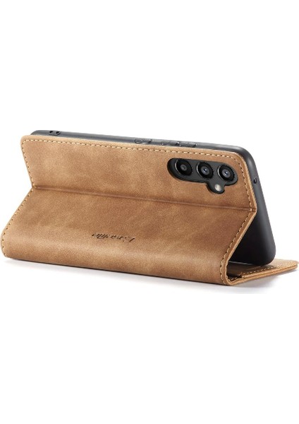 Samsung Galaxy A34 5g Için Flip Case Vintage Pu Deri Cüzdan Kılıf Kartı (Yurt Dışından)