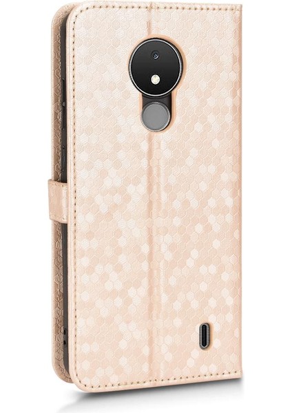 Nokia C21 Manyetik Toka Deri Cüzdan Kapak Için Kılıf Geometrik Desen (Yurt Dışından) modelleri
