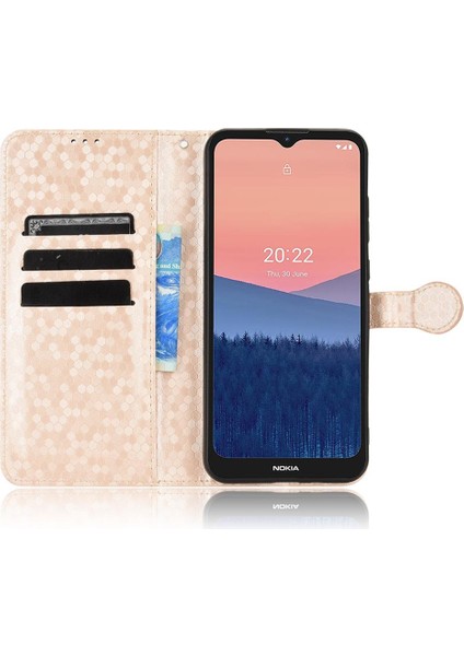 Nokia C21 Manyetik Toka Deri Cüzdan Kapak Için Kılıf Geometrik Desen (Yurt Dışından) fırsatları