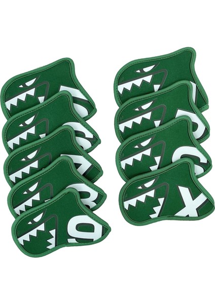 9 Golf Kulübü Headcovers Golf Kapakları Set Sayı Etiketleri Şil (Yurt Dışından)