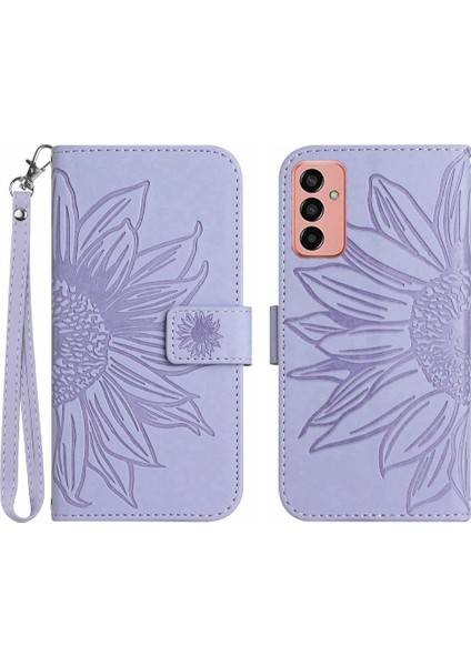 Samsung Galaxy M23 5g Lüks Pu Deri Kart Yuvaları Tutucu ile (Yurt Dışından)