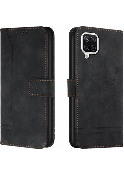 Telefon Kılıfı Için Samsung Galaxy A22 4g Kart Yuvaları Kapak Flip Folio Cüzdan Pu (Yurt Dışından)