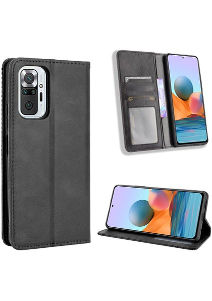 Xiaomi Redmi Not 10 Pro Manyetik Kapatma Cüzdan Pu Deri (Yurt Dışından)