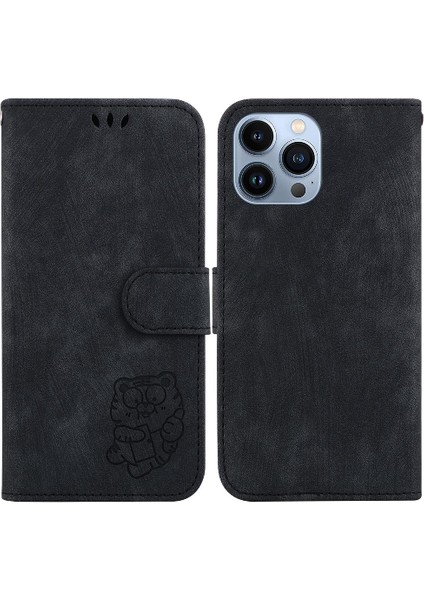 Iphone 15 Için Kılıf Pro Max Flip Folio Cüzdan Kılıf Kart Cep Kabartmalı (Yurt Dışından)