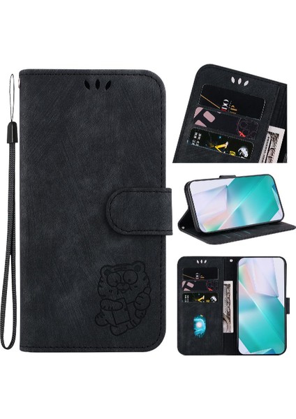 Iphone 15 Için Kılıf Pro Max Flip Folio Cüzdan Kılıf Kart Cep Kabartmalı (Yurt Dışından)