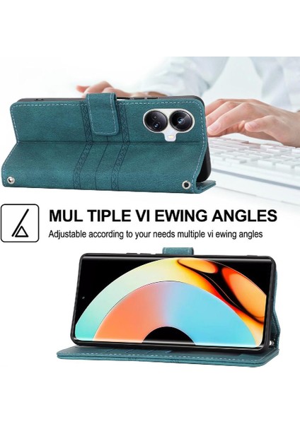 Realme 10 Pro Artı Cüzdan Durumda Pu Deri Kickstand Için Flip Case (Yurt Dışından)