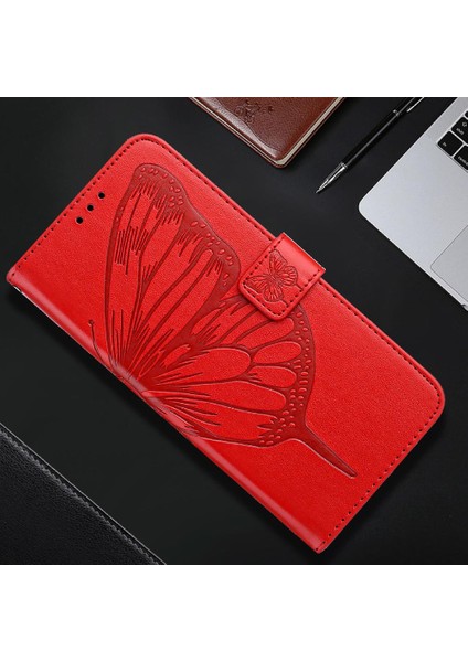 Tecno Pop 5c Premium Deri Kapak Kapak Manyetik Kabartma Için Kılıf (Yurt Dışından)