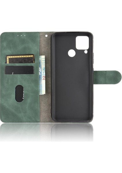 Kart Tutucu Kickstand Deri ile Realme C15 Tam Koruma (Yurt Dışından) fiyatları