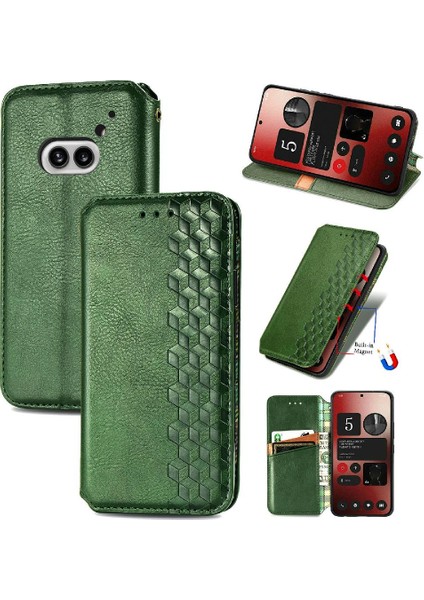 Nothing Telefon 2A Moda Tasarım Kapak Çevirin Cüzdan Fonksiyon Vaka (Yurt Dışından)