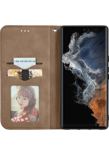 Samsung S23 Ultra Deri Kılıf Için Basit Iş Cüzdan Kapak Çevirin (Yurt Dışından) indirimleri