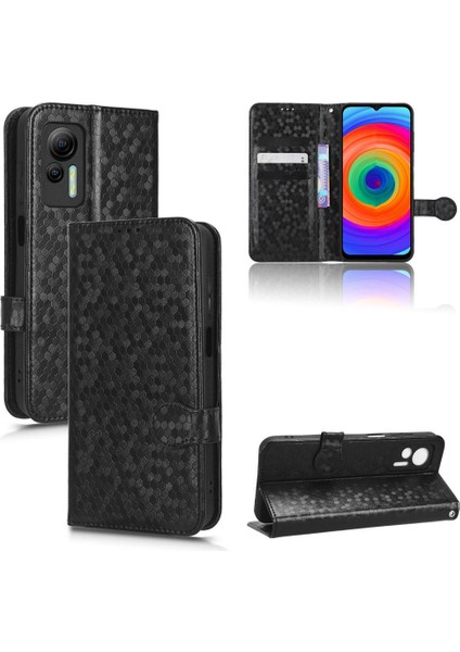 Ulefone Not 14 Için Kılıf Manyetik Toka Deri Cüzdan Kapak Geometrik (Yurt Dışından)