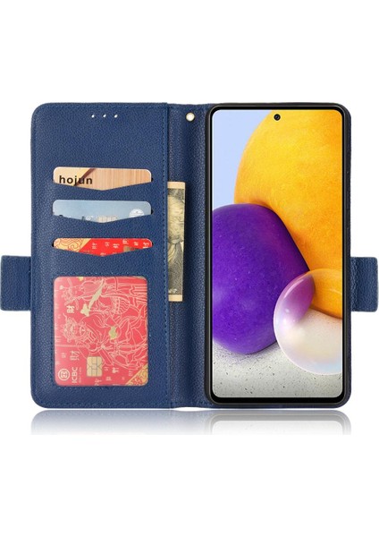 Samsung Galaxy A73 5g Yan Toka Pu Deri Manyetik Kart Yuvaları (Yurt Dışından)