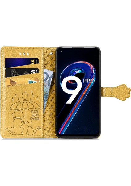 Mays Home1 Realme 9 Pro Darbeye Karikatür Hayvanlar Için Kılıf Deri Kılıf Kapak Çevirin (Yurt Dışından)