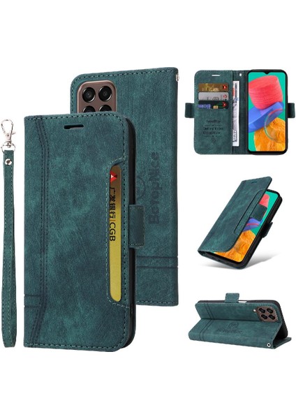 Samsung Galaxy M33 5g Kart Yuvaları Için Kılıf Tpu Deri Manyetik Cüzdan Flip (Yurt Dışından)