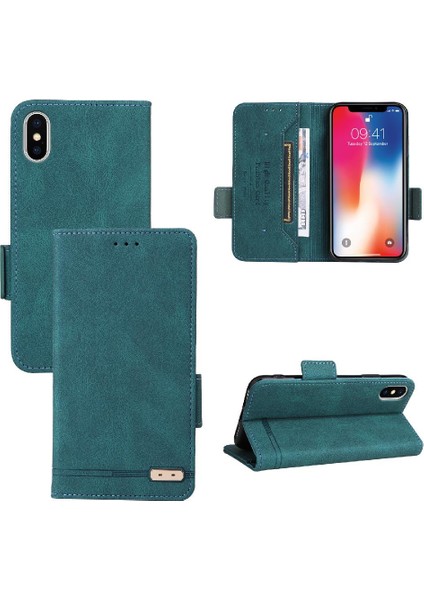 Kart Tutucu ile iphone X/xs Için Kılıf Kickstand Deri Folio Flip Case (Yurt Dışından)