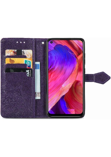 Oppo A54 5g Darbeye Deri Kılıf Için Kılıf Basit Iş Çevirme Kapağı (Yurt Dışından)
