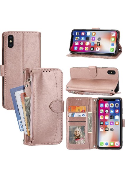 Iphone Xs Için Flip Case Pu Deri Kart Tutucu Manyetik Kapatma Kickstand (Yurt Dışından)