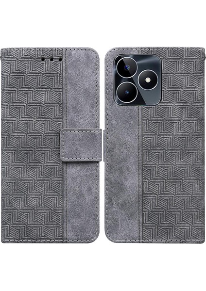 Realme C53 Kickstand Özelliği Flip Folio Cüzdan Kapak Premium Pu (Yurt Dışından)