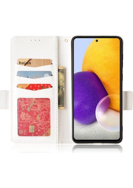 Samsung Galaxy A73 5g Yan Toka Pu Deri Manyetik Kart Yuvaları (Yurt Dışından)