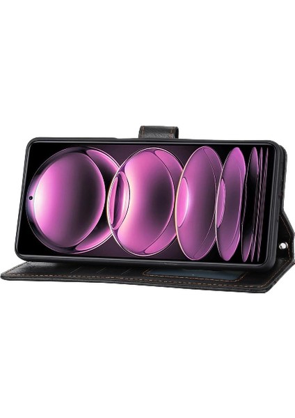 Xiaomi Redmi Not 12 Için Flip Case 5g Kart Tutucu Pu Deri Kayış (Yurt Dışından)