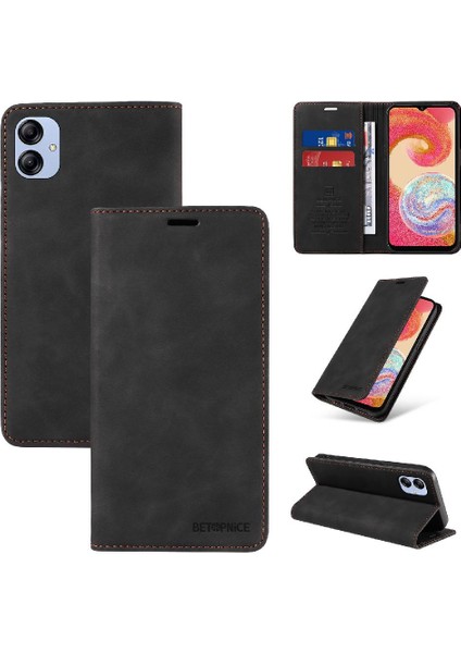 Samsung Galaxy A04E 4g Için Kılıf Folio Cüzdan Pu Deri Manyetik Koruyucu (Yurt Dışından)