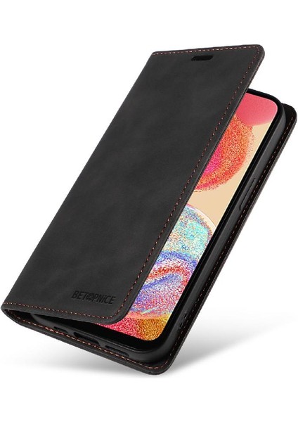 Samsung Galaxy A04E 4g Için Kılıf Folio Cüzdan Pu Deri Manyetik Koruyucu (Yurt Dışından)
