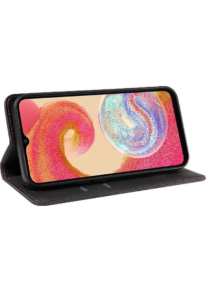 Samsung Galaxy A04E 4g Için Kılıf Folio Cüzdan Pu Deri Manyetik Koruyucu (Yurt Dışından)