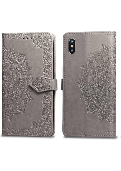 Iphone Xs Darbeye Deri Kılıf Basit Iş Çevirme Kapağı (Yurt Dışından)