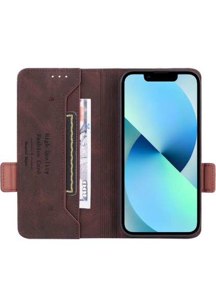 Kart Tutucu Kickstand Deri Folio Flip ile iphone 14 Pro Max Için Kılıf (Yurt Dışından)