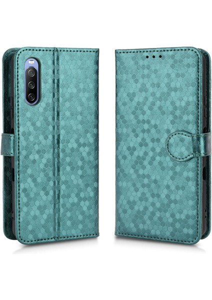 Sony Xperia 10 Iii Için Kılıf Manyetik Toka Deri Cüzdan Kapak Geometrik (Yurt Dışından)