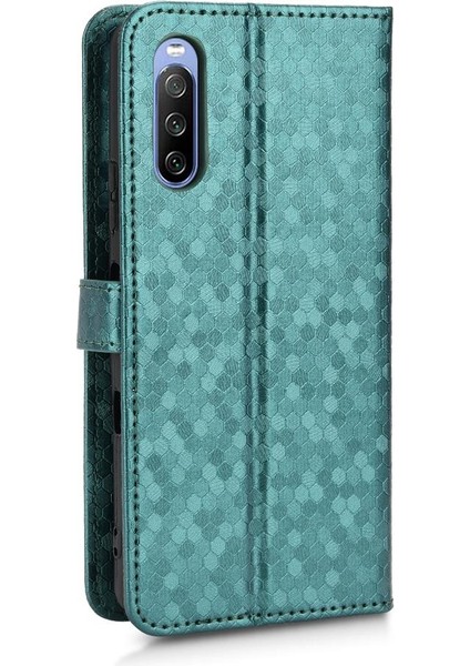 Sony Xperia 10 Iii Için Kılıf Manyetik Toka Deri Cüzdan Kapak Geometrik (Yurt Dışından) modelleri