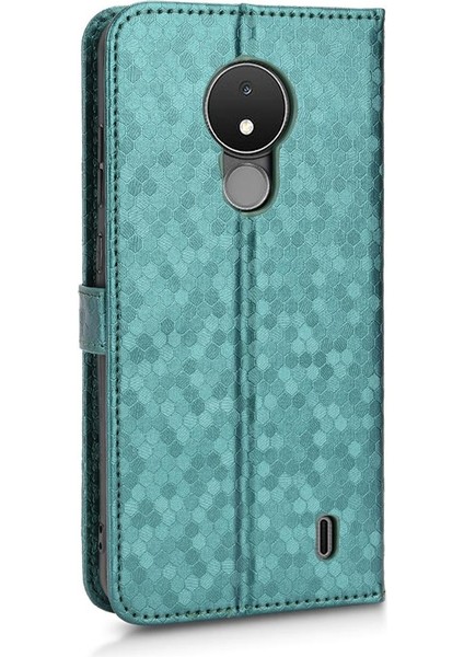 Nokia C21 Manyetik Toka Deri Cüzdan Kapak Için Kılıf Geometrik Desen (Yurt Dışından) modelleri