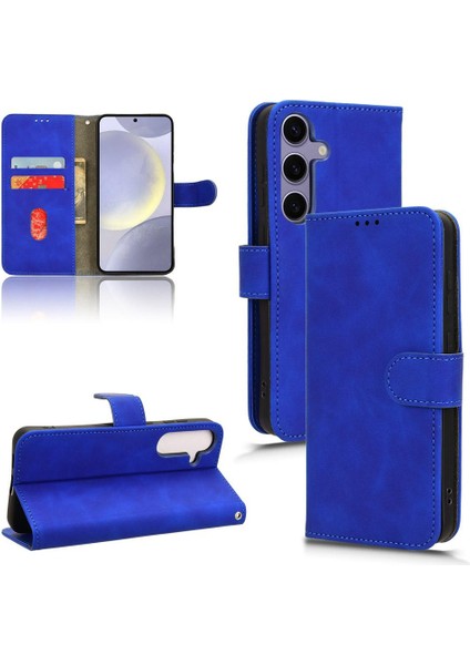 Kart Tutucu Kickstand Deri Folio Flip ile Samsung Galaxy S24 Için Kılıf (Yurt Dışından)