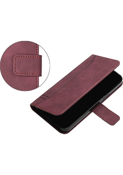 Iphone 13 Için Telefon Kılıfı Kart Yuvaları Kapak Flip Folio Cüzdan Pu Deri (Yurt Dışından)