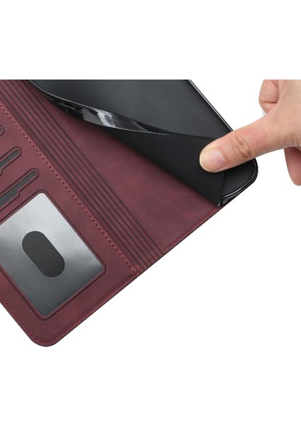 Iphone 13 Için Telefon Kılıfı Kart Yuvaları Kapak Flip Folio Cüzdan Pu Deri (Yurt Dışından)