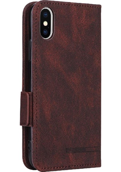 Kart Tutucu ile iphone X/xs Için Kılıf Kickstand Deri Folio Flip Case (Yurt Dışından)