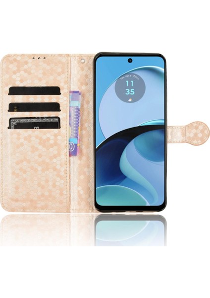 Motorola Moto G14 4g Geometrik Desen Manyetik Toka Deri Kılıf (Yurt Dışından) modelleri