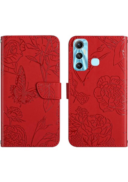 Bilek Kayışı Anti-Damla ile Infinix Sıcak 11 Darbeye Deri Kılıf (Yurt Dışından)