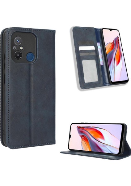 Xiaomi Redmi 12C Cüzdan Manyetik Kapatma Pu Deri Kılıf (Yurt Dışından)