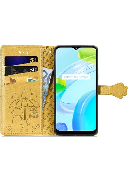 Realme C30 Deri Kılıf Darbeye Karikatür Hayvanlar Için Kılıf Kapak Çevirin (Yurt Dışından) fırsatları