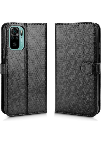 Xiaomi Redmi Için Not 10 4g Deri Cüzdan Kapak Geometrik Desen (Yurt Dışından)