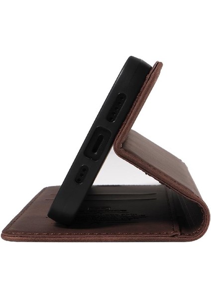 Iphone 14 Için Kılıf Artı Manyetik Folio Cüzdan Koruyucu Pu Deri (Yurt Dışından)